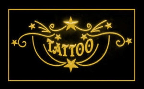 Tattoo Piercing 4 LED Neon Sign